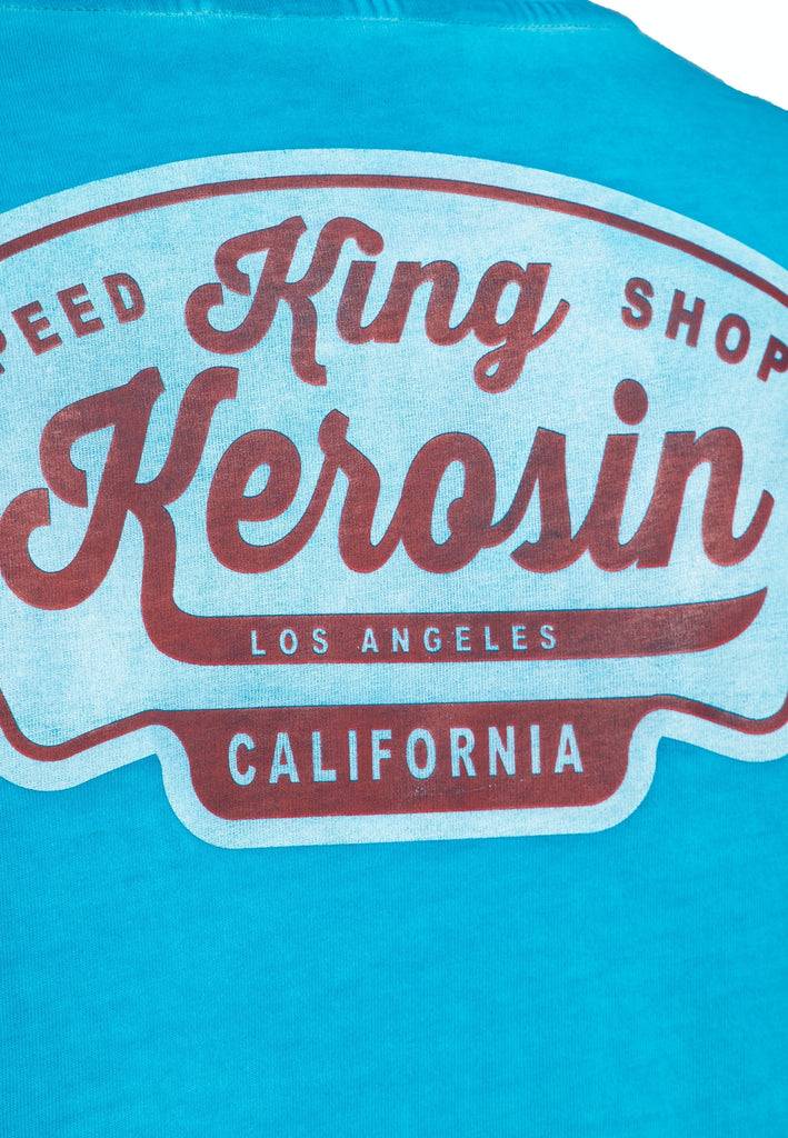 Queen Kerosin Oil Washed T-Shirt «Speedshop King Kerosin» Muttertagsangebot