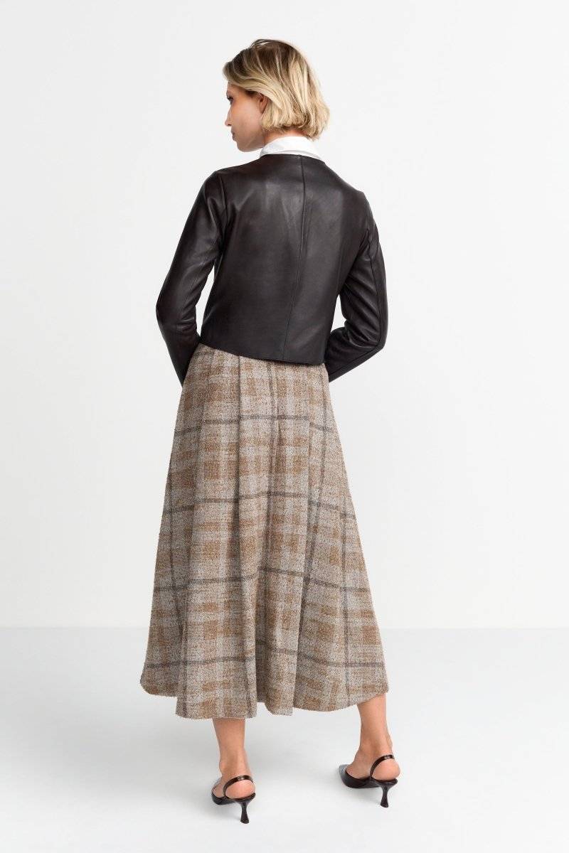 Eich & Royal Kurze Lederjacke mit Druckknöpfen Riesige Rabatte
