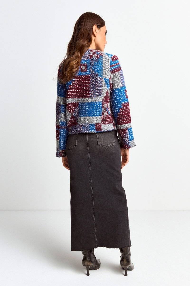 Eich & Royal Mehrfarbige Bouclé-Jacke Outlet