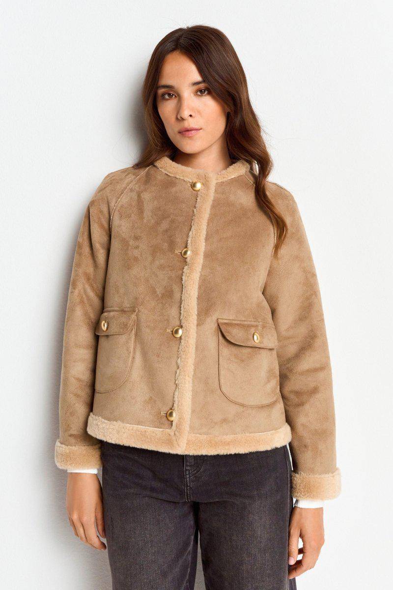 Eich & Royal Kurze Jacke in Wildlederoptik Rabatt