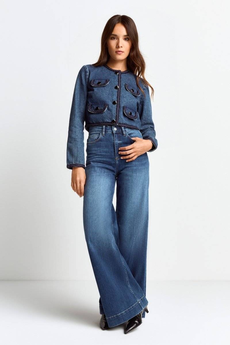 Eich & Royal Denim-Jacke mit Zierborten Online Shopping