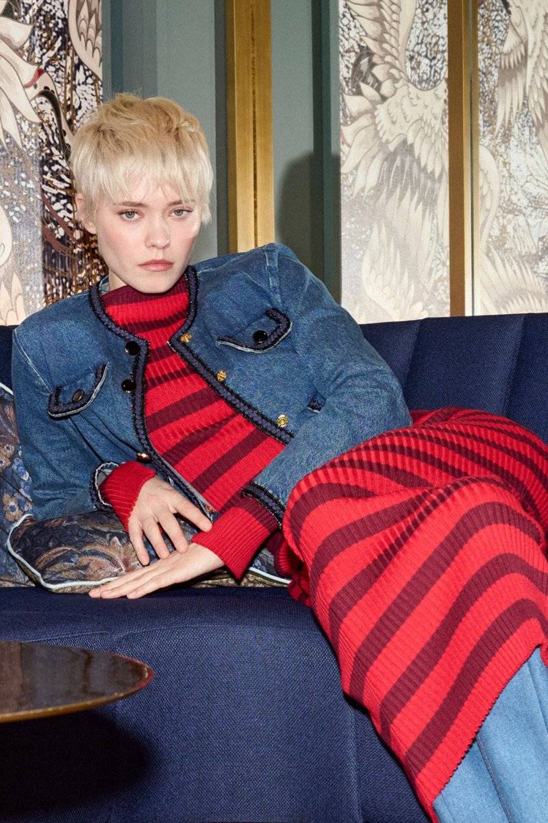 Eich & Royal Denim-Jacke mit Zierborten Online Shopping