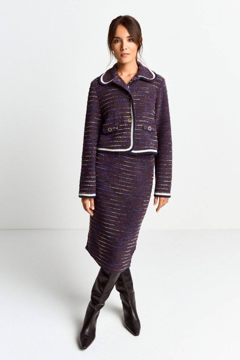 Eich & Royal Bouclé-Jacke mit Bubikragen Preisnachlass
