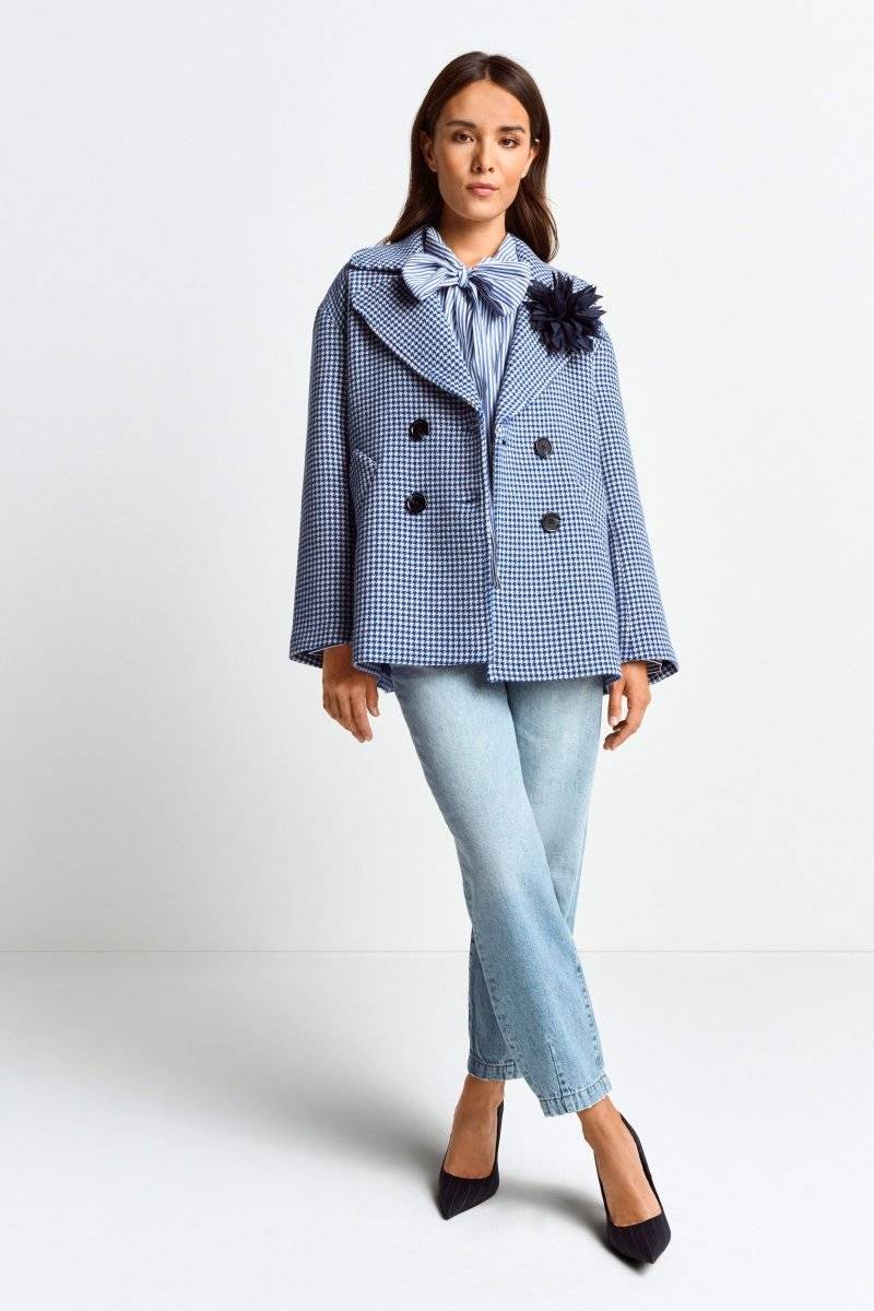 Eich & Royal Jacke mit Hahnentrittmuster Saisonschlussverkauf