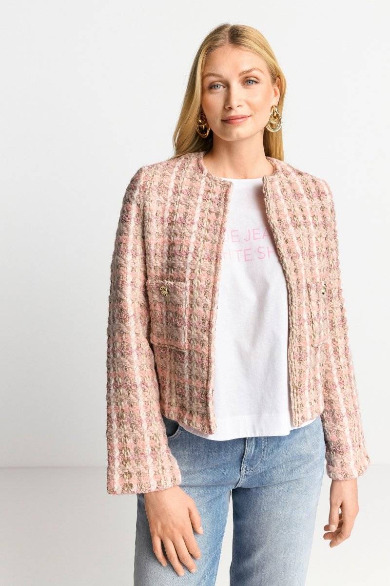 Eich & Royal Bouclé-Jacke mit Rundhalsausschnitt Muttertagsangebot