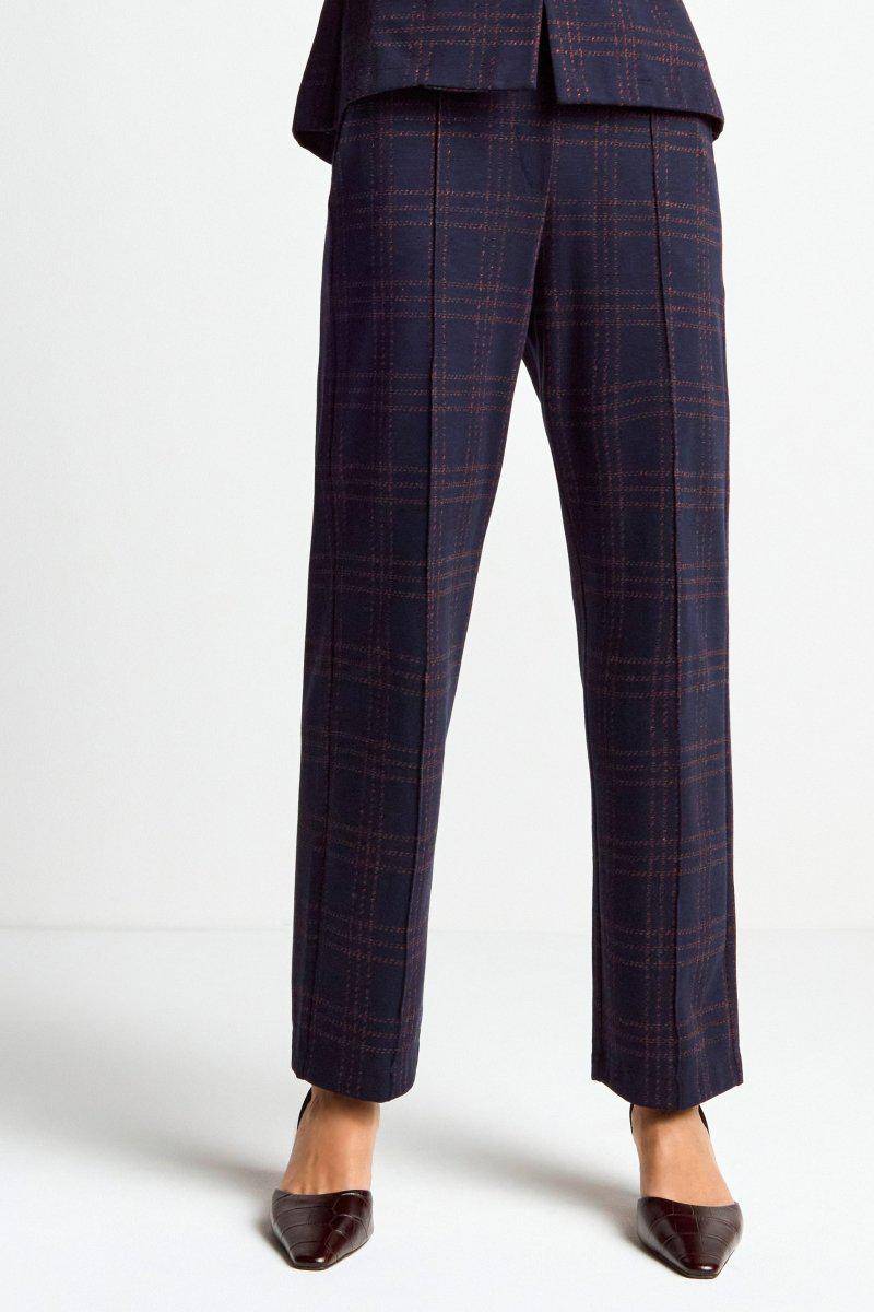 Eich & Royal Stoffhose mit Karomuster und Bügelfalte Online Outlet