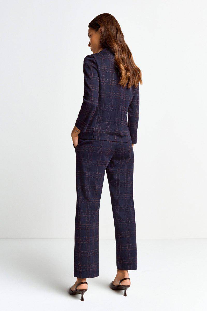 Eich & Royal Stoffhose mit Karomuster und Bügelfalte Online Outlet