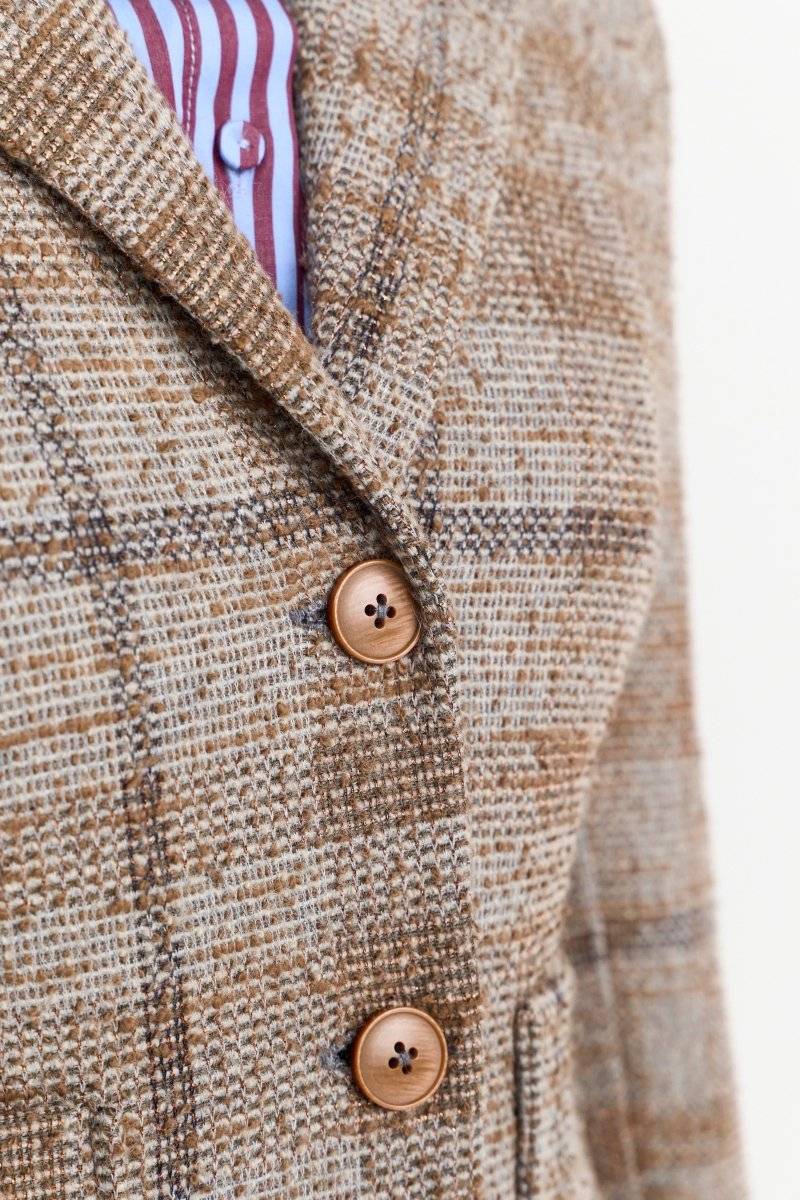 Eich & Royal Taillierter Blazer mit Karomuster Im Verkauf