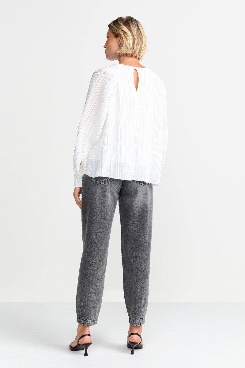 Eich & Royal Ausgestellte Plissee-Bluse Preisnachlass