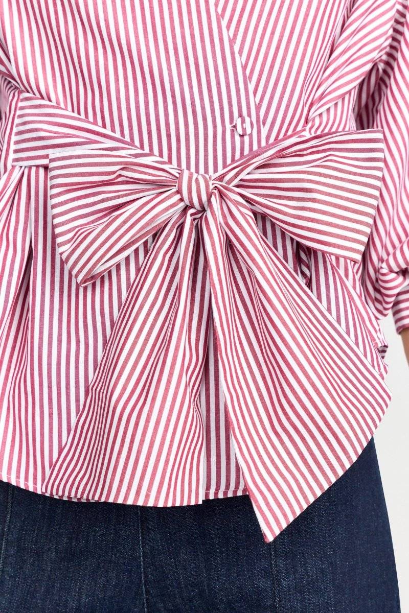 Eich & Royal Wickelbluse mit V-Neck und Streifen Muttertagsangebot