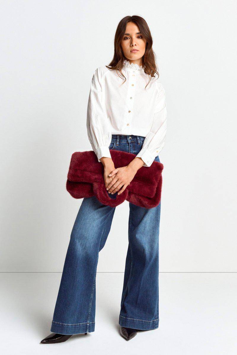 Eich & Royal Bluse mit Rüschenkragen Jubiläumsangebot