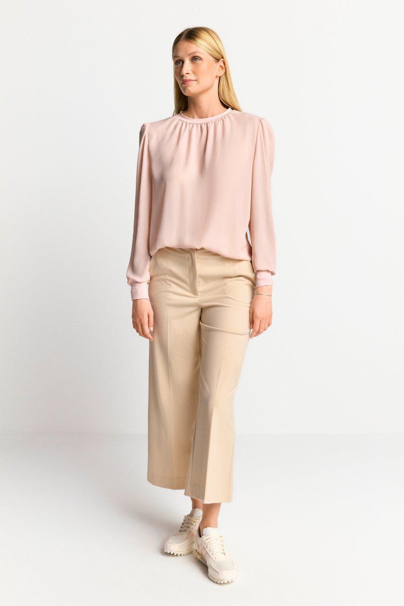 Eich & Royal Chiffonbluse mit Rundhalsausschnitt Große Rabatte
