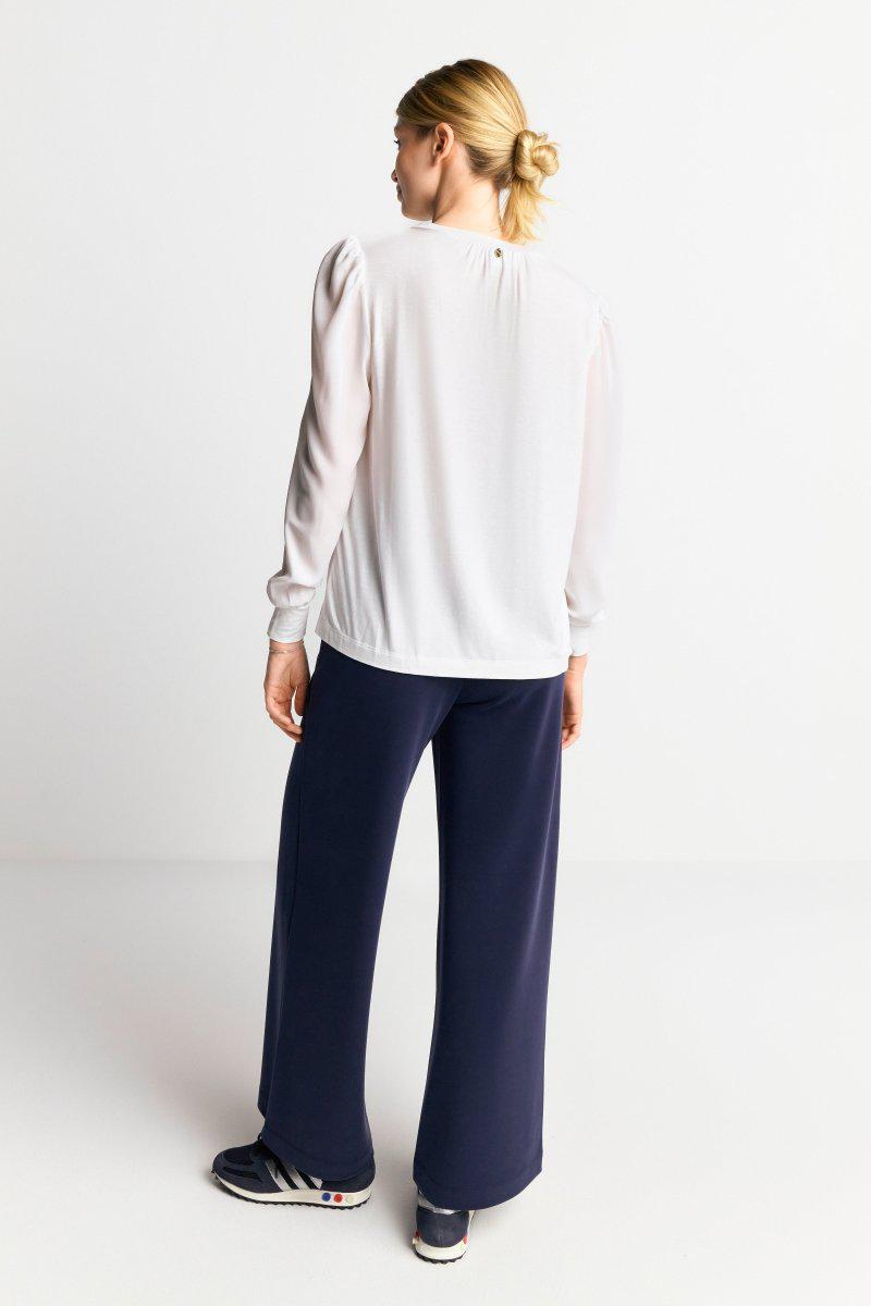 Eich & Royal Chiffonbluse mit Rundhalsausschnitt Bestseller