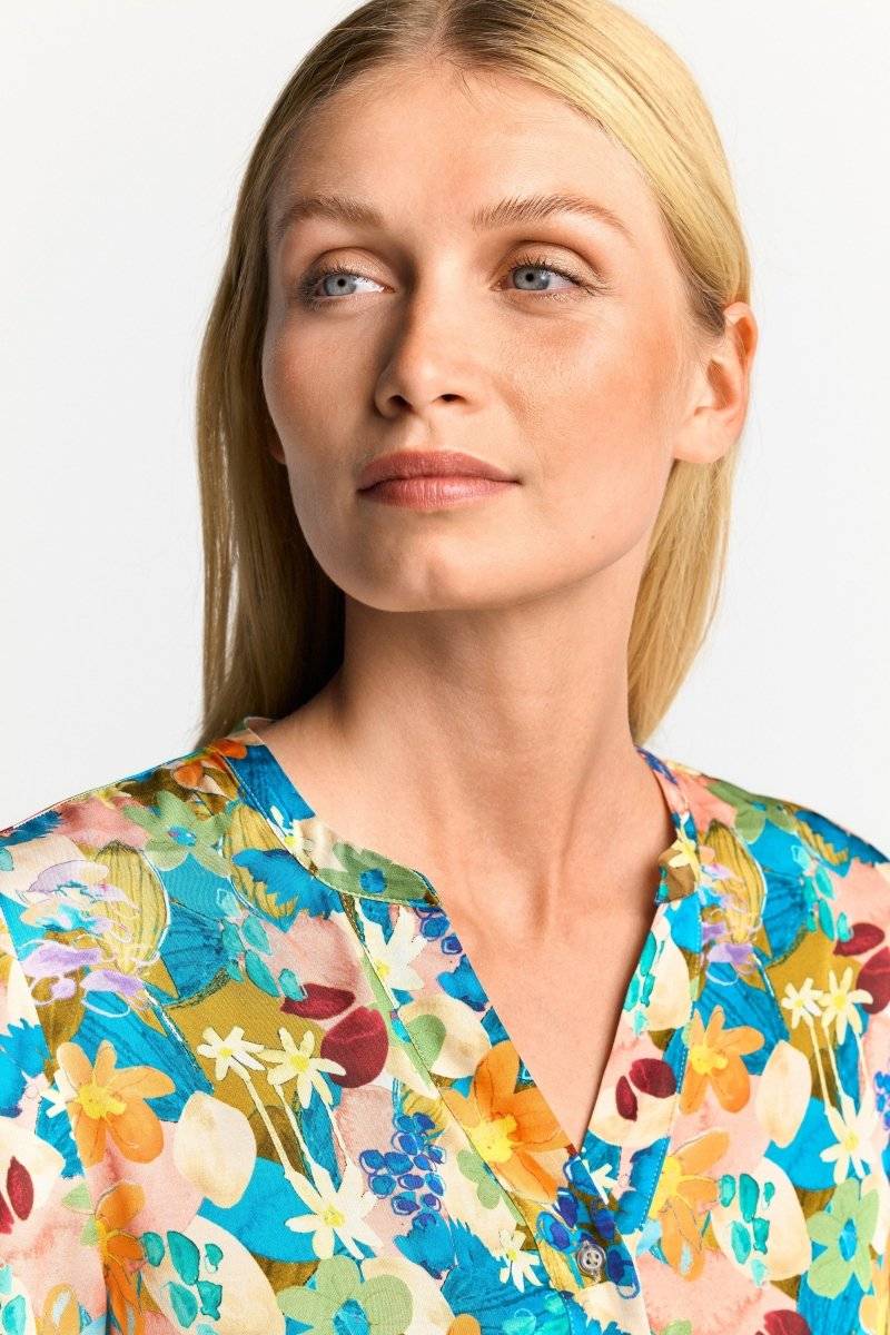 Eich & Royal V-Neck-Bluse mit Knöpfen Räumungsverkauf