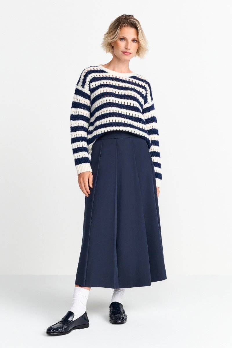 Eich & Royal Gestreifter Lochstrickpullover Discount Store für neue Produkte