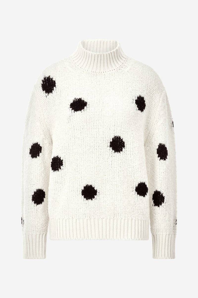 Eich & Royal Pullover mit blauen Polka Dots 50% Rabatt mit kostenlosem Versand