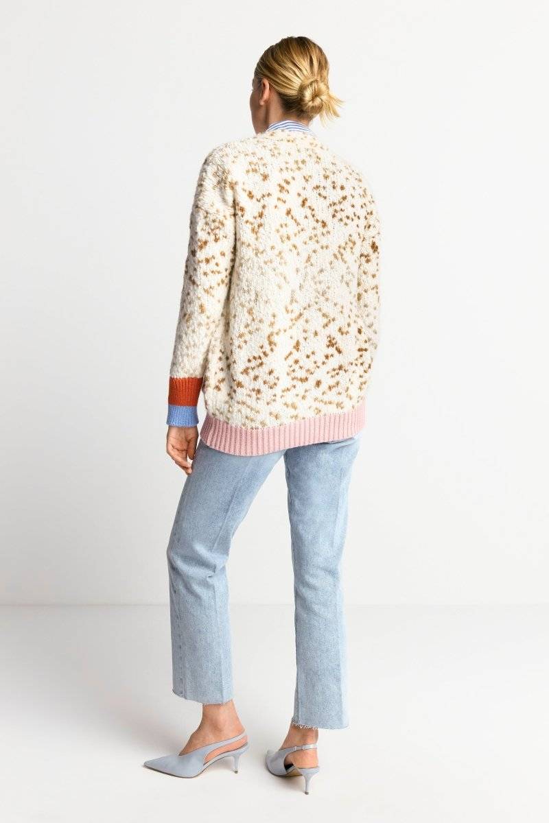 Eich & Royal Cardigan mit Kontrastbündchen und Schleife Zeitlich begrenztes Angebot