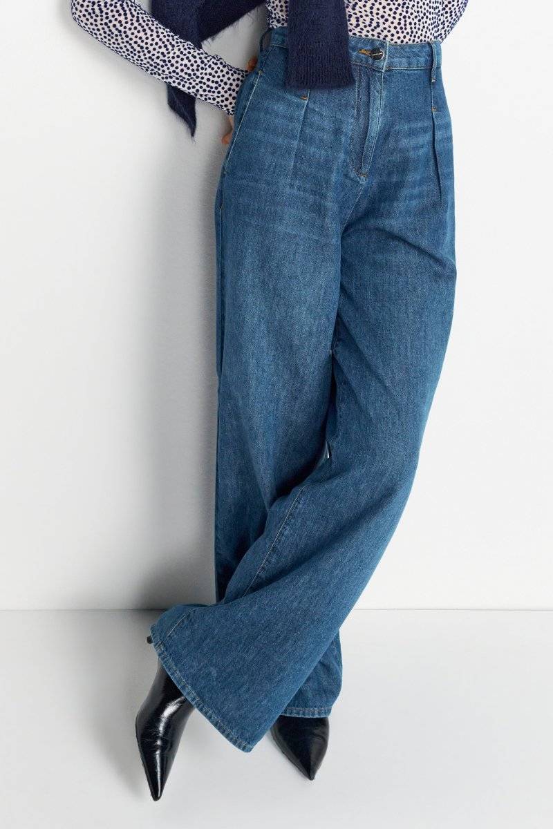 Eich & Royal Wide Leg Denim mit hoher Taille Super Rabatt