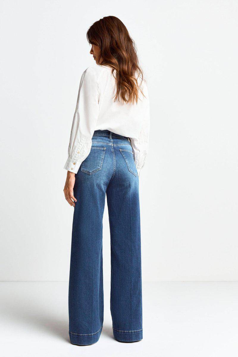 Eich & Royal Wide Leg Denim mit hoher Taille Kostenloser Versand international