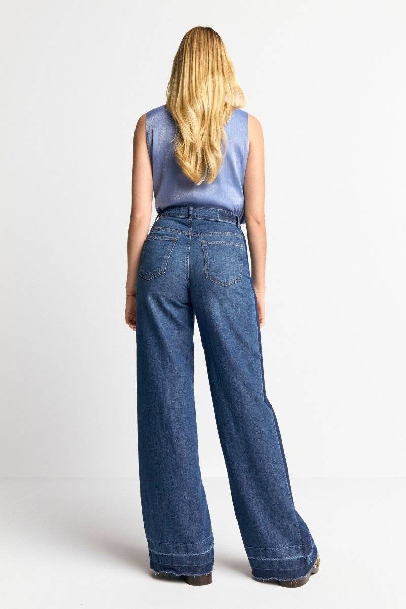 Eich & Royal Wide Leg Denim mit Seitenstreifen 50% Rabatt für begrenzte Zeit