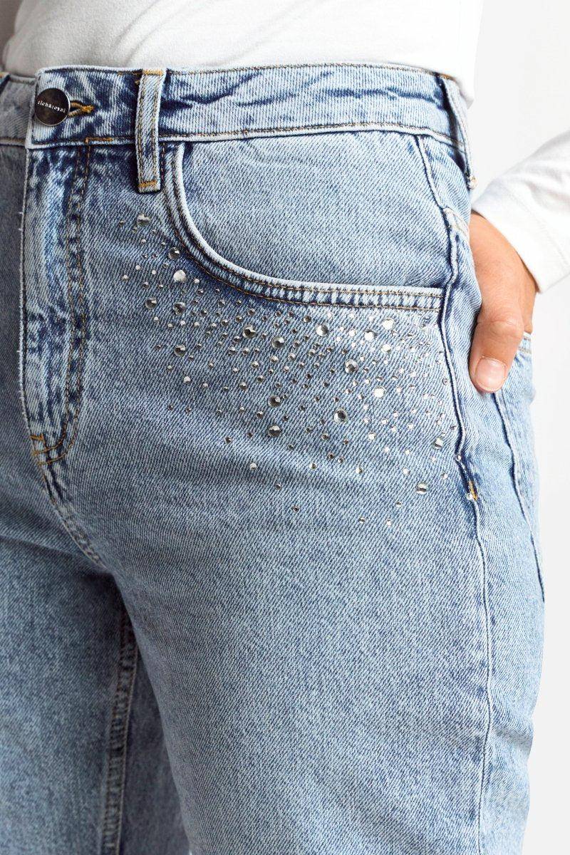 Eich & Royal Denim mit Strassdetails Rabatte dieses Monats
