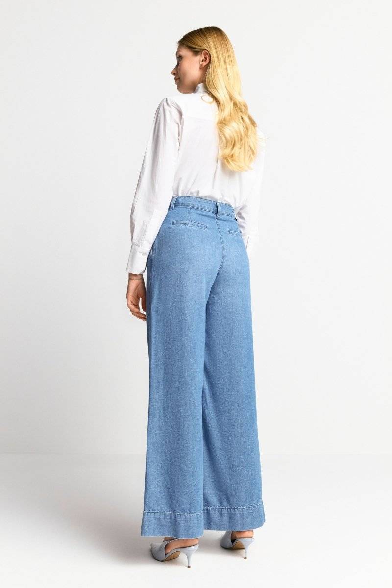 Eich & Royal Wide Leg Denim mit Bundfalten Auslauf