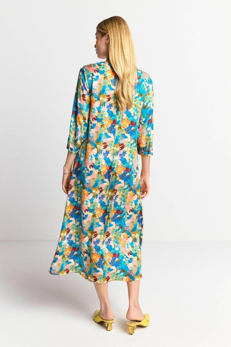 Eich & Royal Midikleid mit buntem Blumenprint Fabrikpreis
