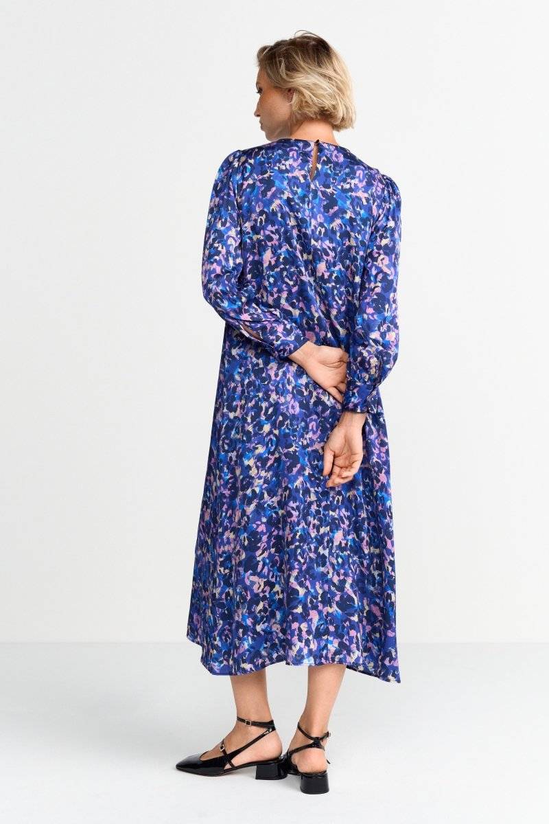 Eich & Royal Blaues Midikleid mit Leo-Print Günstig kaufen