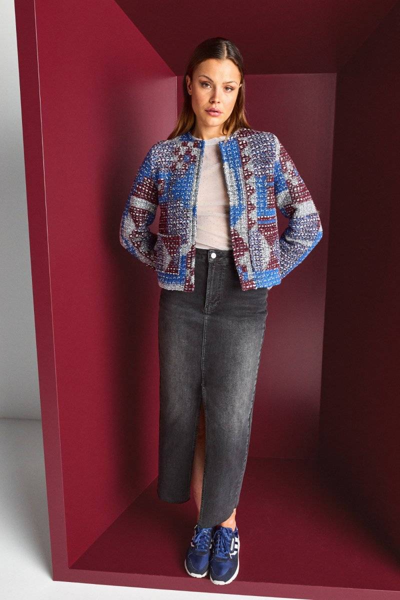 Eich & Royal Denim-Rock mit Schlitz Heißer Verkauf