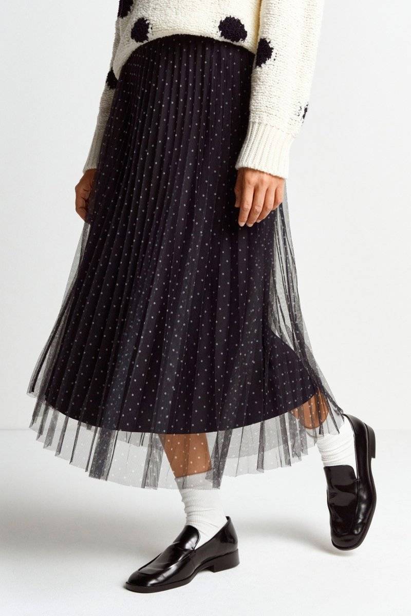 Eich & Royal Plisseerock mit Pünktchenmuster Top Angebot