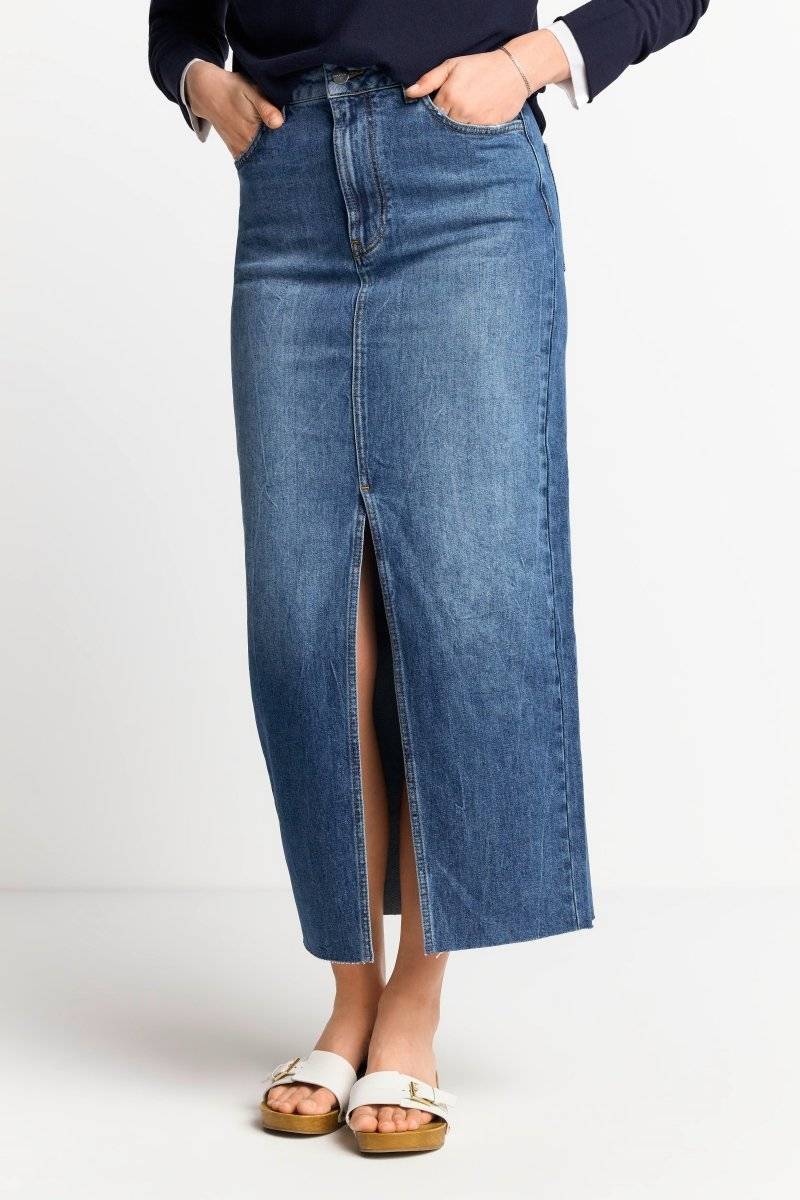 Eich & Royal Denim-Rock in figurnahem Schnitt Sonderangebot der Fabrik