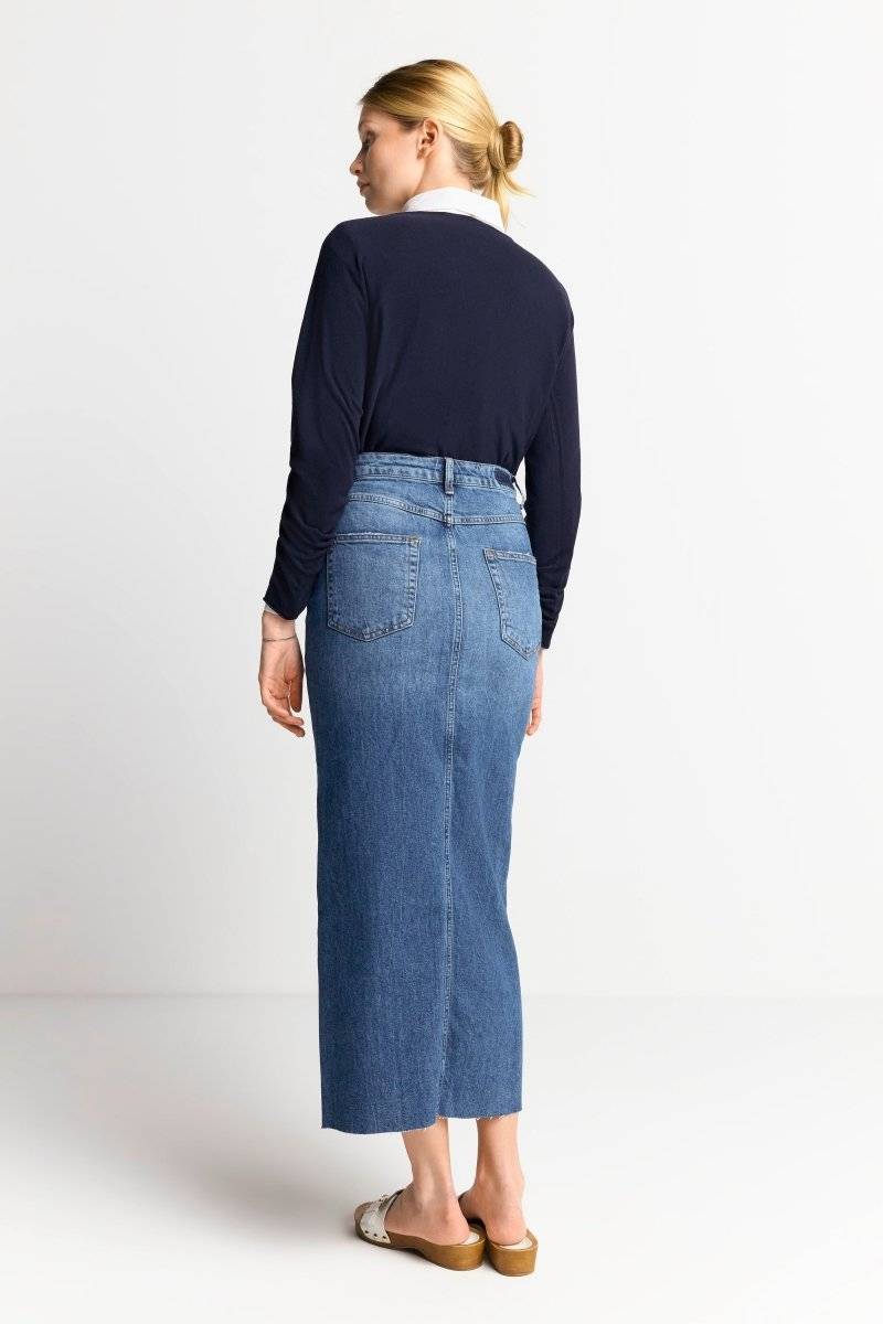 Eich & Royal Denim-Rock in figurnahem Schnitt Sonderangebot der Fabrik