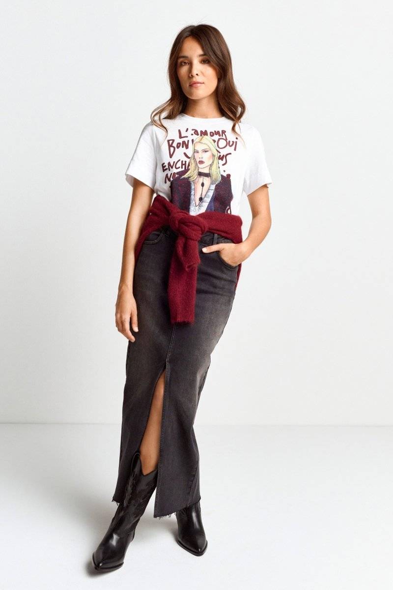 Eich & Royal T-Shirt mit Fashion-Illustration Online