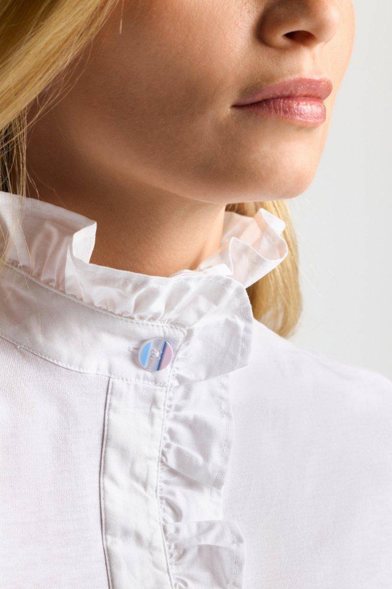 Eich & Royal Weißes T-Shirt mit Frill-Kragen Cyber Monday