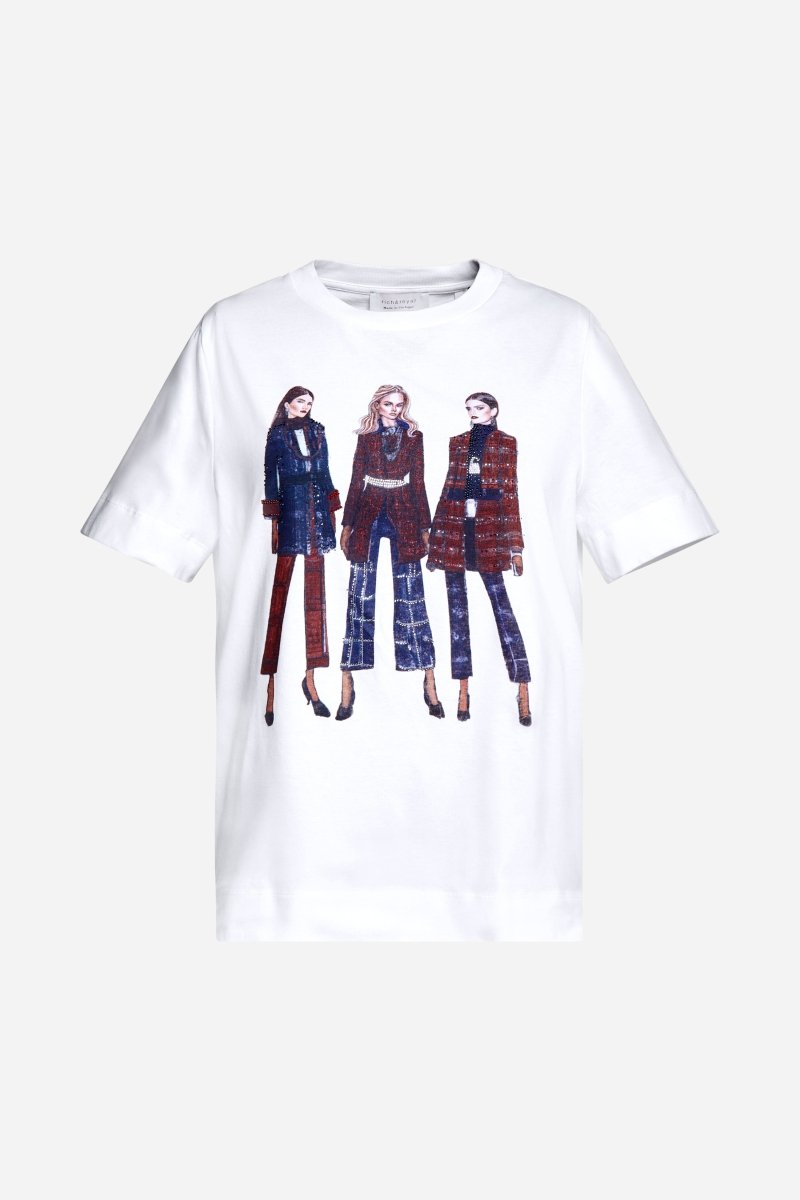 Eich & Royal Weißes T-Shirt mit Crew-Neck Weihnachtsangebot