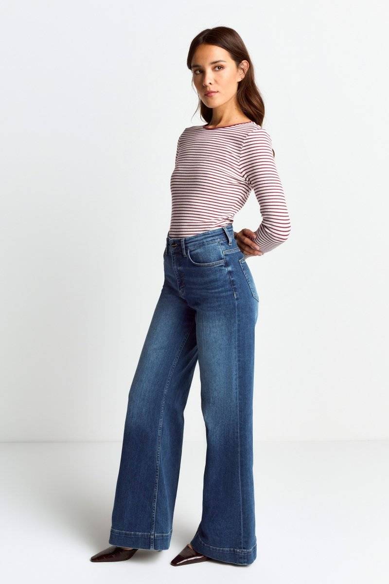 Eich & Royal Bodycon-Longsleeve mit Streifen Valentinstagsangebot