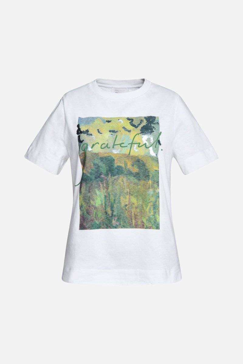 Eich & Royal Weißes T-Shirt mit Print Blitzangebot