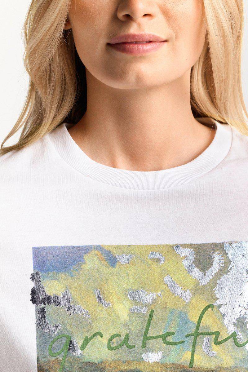 Eich & Royal Weißes T-Shirt mit Print Blitzangebot