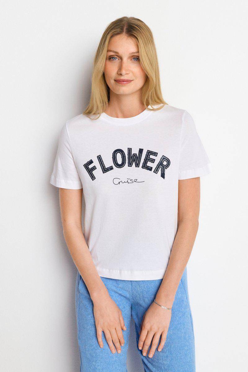 Eich & Royal T-Shirt mit Strassverzierung Große Rabatte