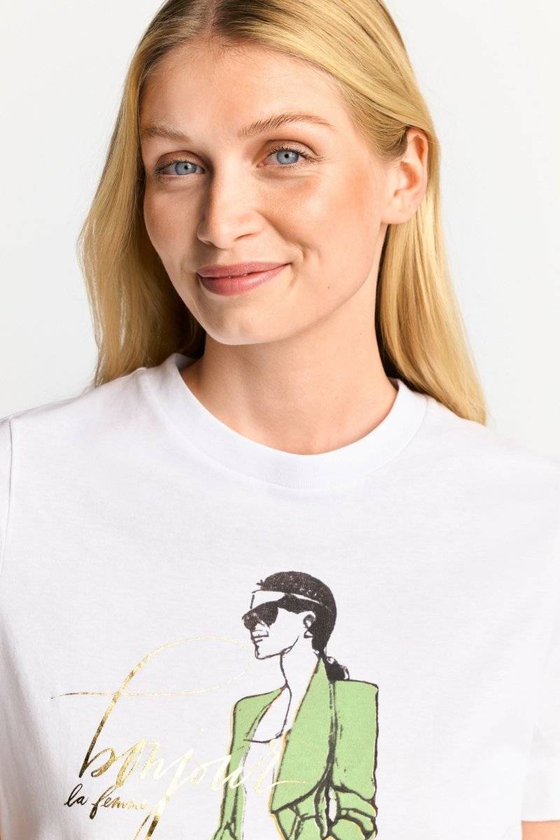Eich & Royal T-Shirt mit Illustrations-Print Räumungsverkauf