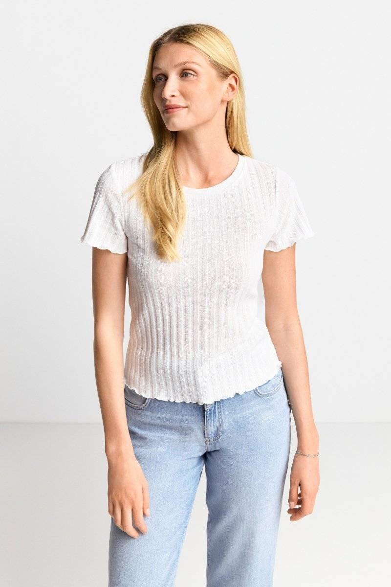 Eich & Royal Figurbetontes Rib-Shirt Super Sparpreis