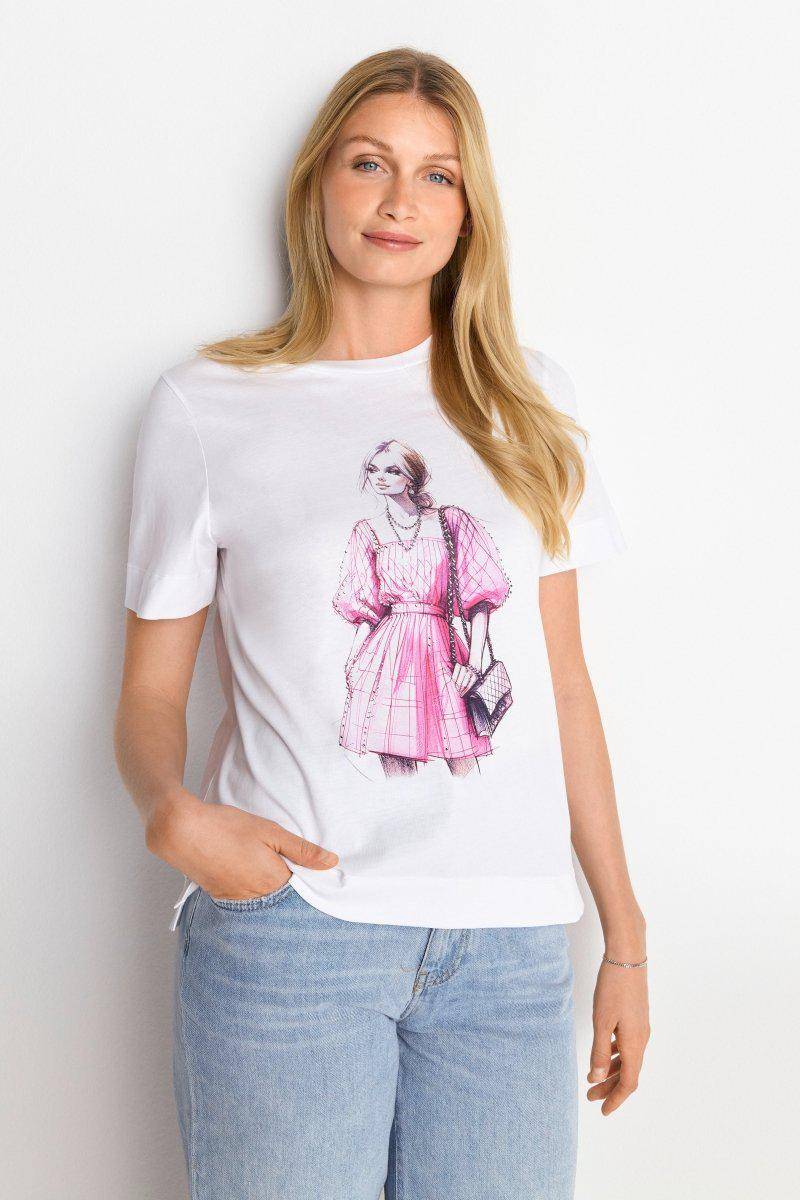 Eich & Royal T-Shirt mit Strassverzierung Begrenzte Freigabe