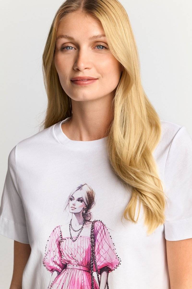 Eich & Royal T-Shirt mit Strassverzierung Begrenzte Freigabe