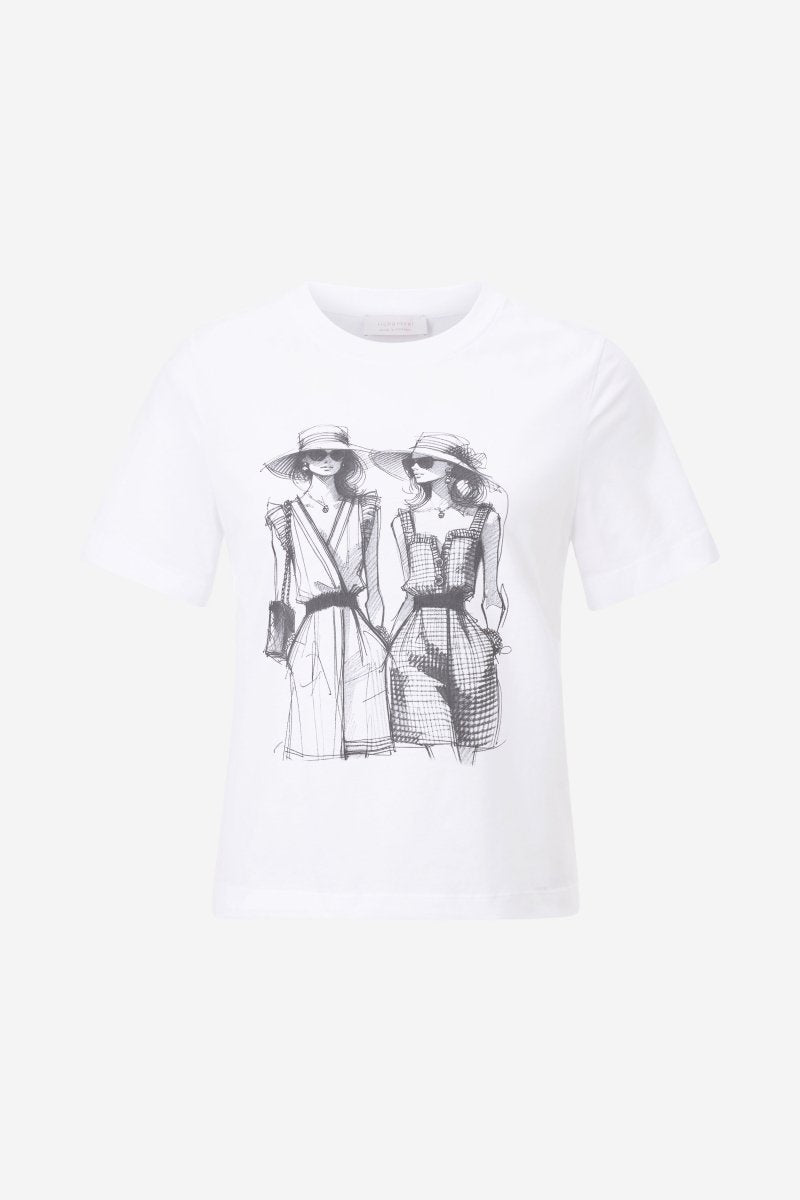 Eich & Royal Weißes T-Shirt mit Statement-Print Letzte 3 Tage