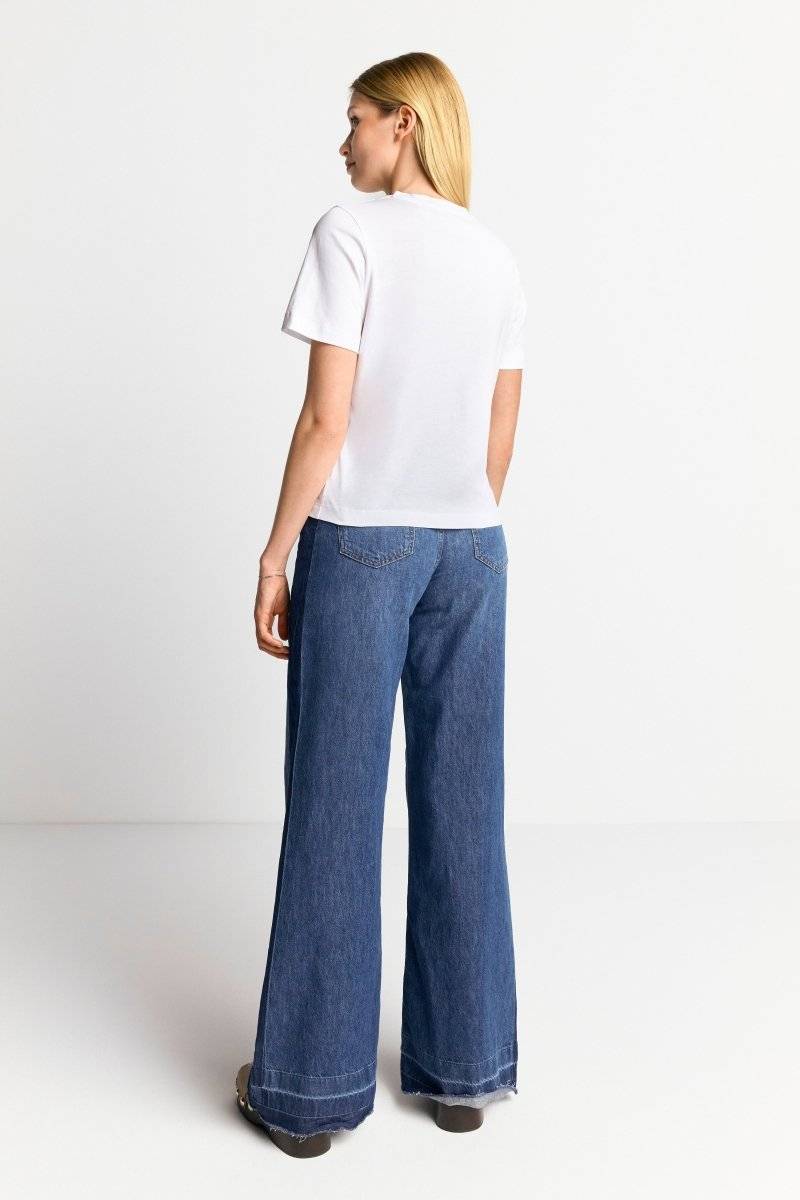 Eich & Royal Weißes T-Shirt mit Statement-Print Letzte 3 Tage