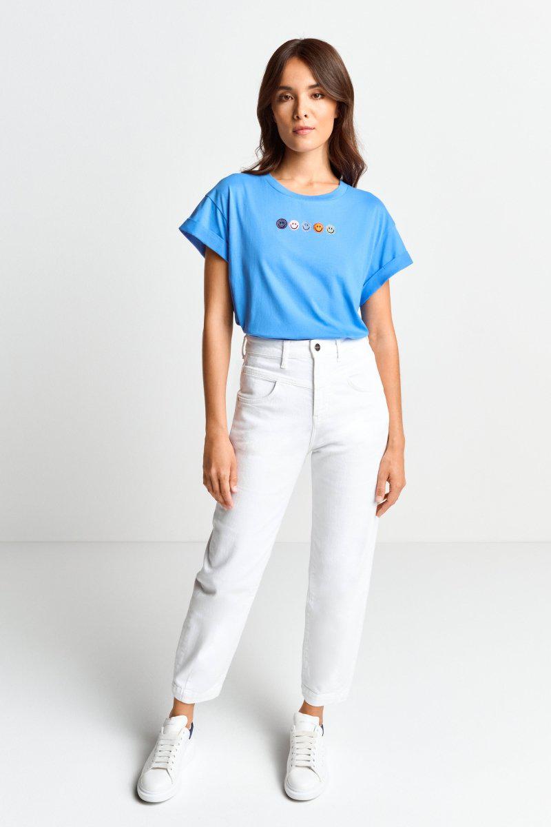 Eich & Royal T-Shirt mit Strass-Smileys Bis zu 50% Rabatt