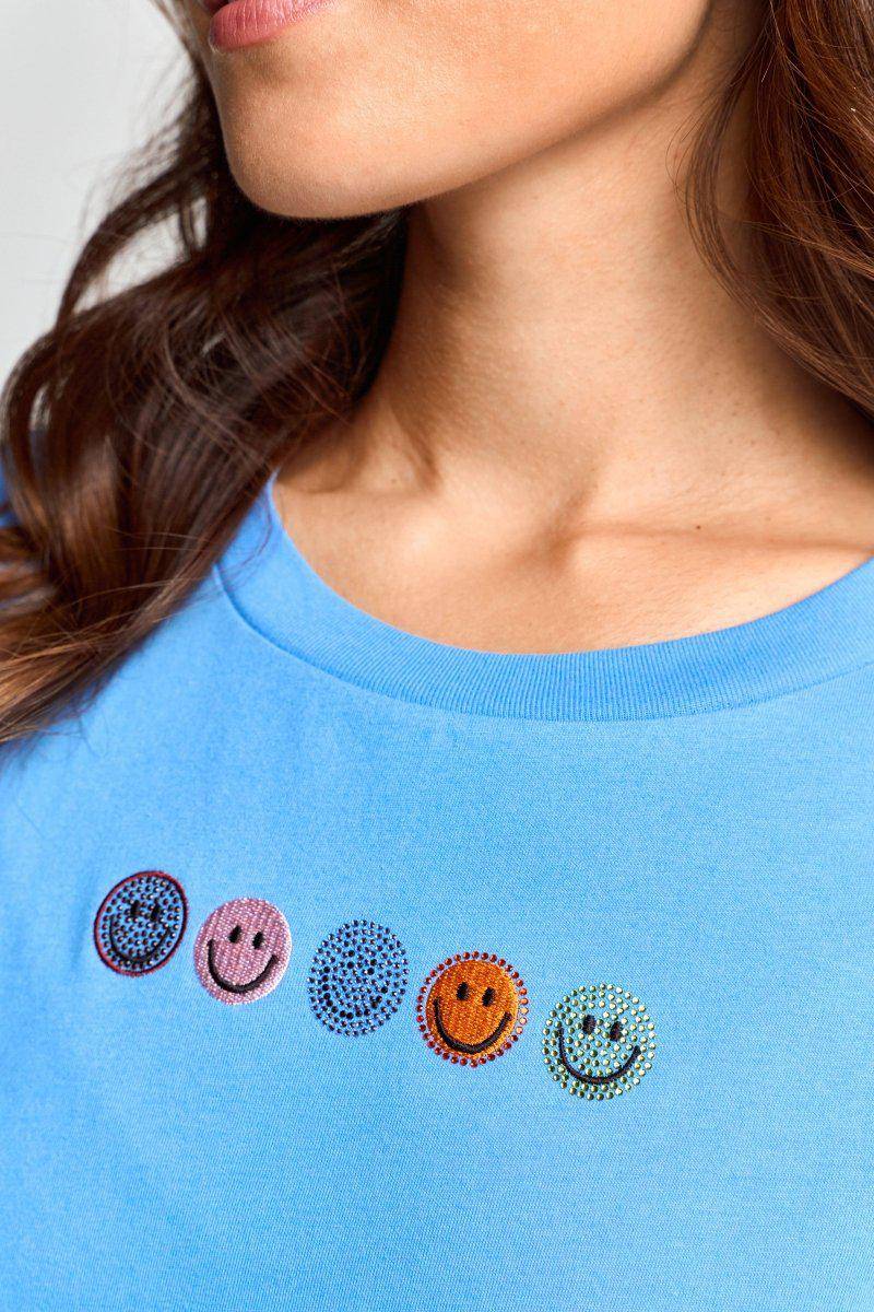 Eich & Royal T-Shirt mit Strass-Smileys Bis zu 50% Rabatt