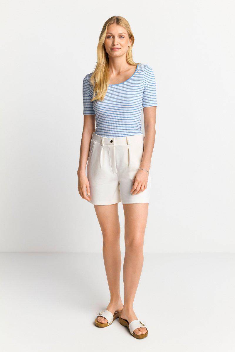 Eich & Royal Gestreiftes T-Shirt in feiner Rib-Struktur Kostenloser Versand