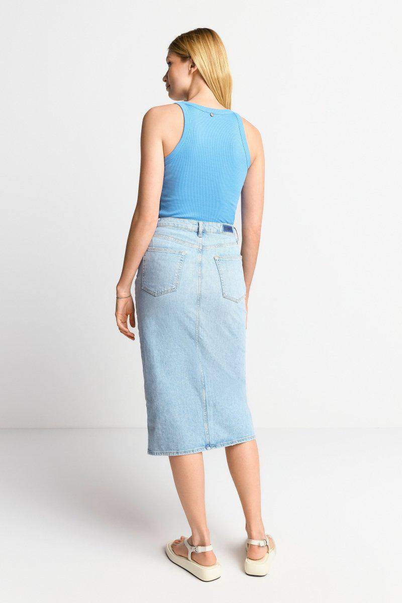 Eich & Royal Figurbetontes Rib-Top in Cruise Blue Limitierter Zeitrabatt