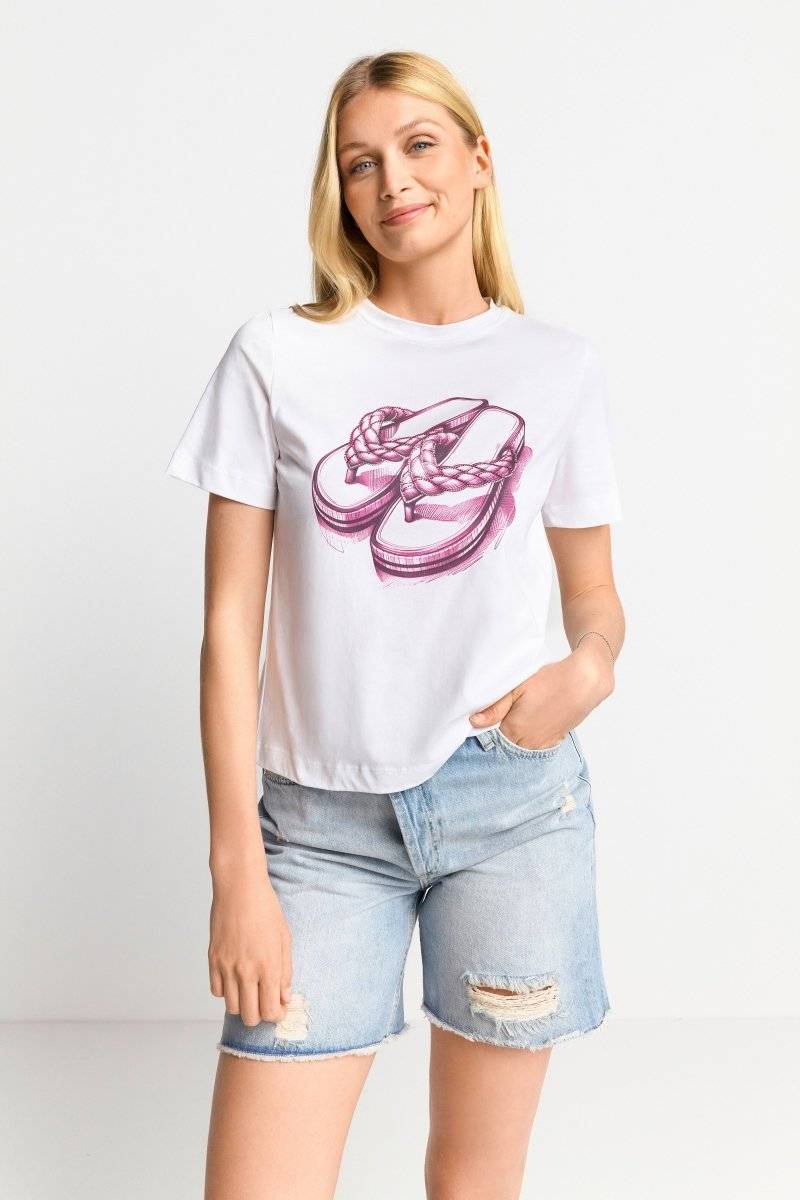 Eich & Royal T-Shirt mit strassverziertem Print Flash Sale